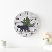 Rustic Country Silhouette Beer and Trees on Birch Grote Klok (Huis)