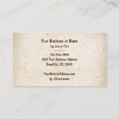 Rustic Country Silhouette Moose Visitekaartje (Achterkant)