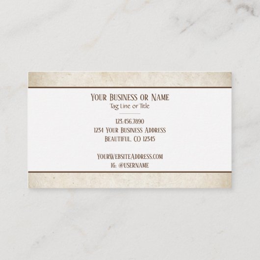 Rustic Country Silhouette Moose Visitekaartje (Achterkant)