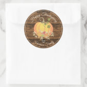 Rustic Country Specialized Happy Thanksgivng Ronde Sticker (Tas)