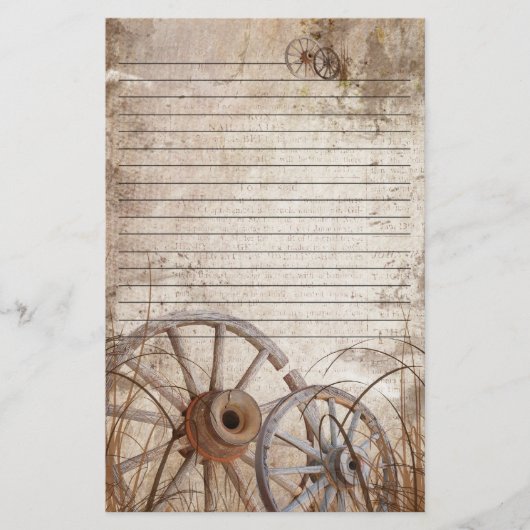 Rustic country stationery briefpapier (Voorkant)
