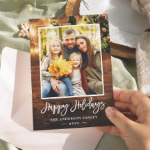 Rustic Country String Lights Family Foto