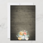 Rustic Country String Lights Pumpkin geveld huweli Kaart (Achterkant)