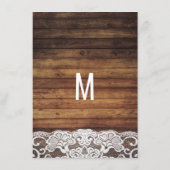 Rustic Country String Lights Wood Weddenschap Menu (Achterkant)