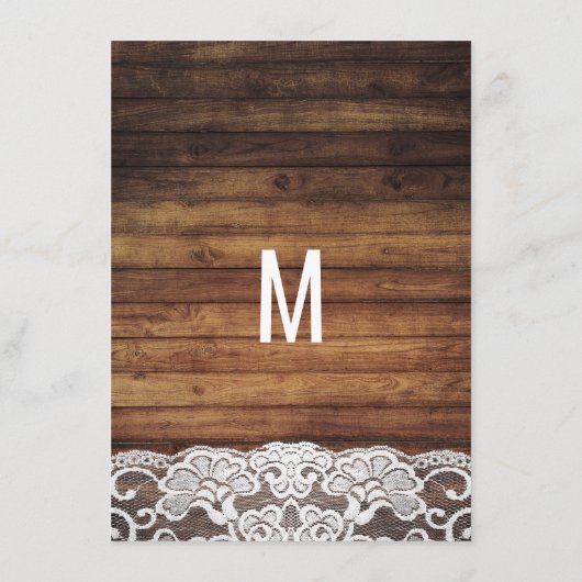 Rustic Country String Lights Wood Weddenschap Menu (Achterkant)