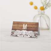 Rustic Country String Lights Wood Weddenschap Plaatskaartje (Achterkant)