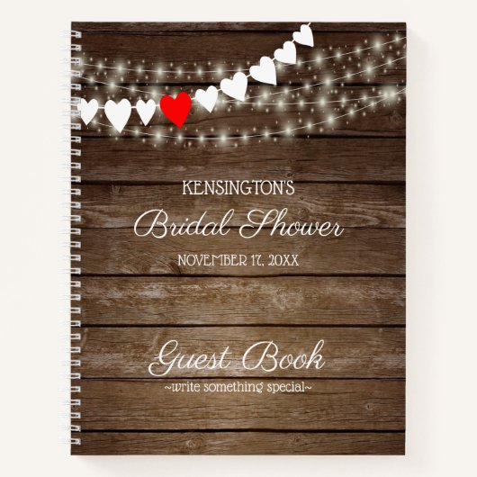 Rustic Country String of Lights Gastboek | Notitieboek (Voorkant)