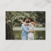 Rustic Country Style Custom Wedding Photo Uitnodig Informatiekaartje (Achterkant)