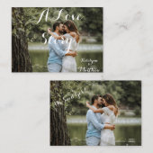 Rustic Country Style Custom Wedding Photo Uitnodig Informatiekaartje (Voorkant / Achterkant)