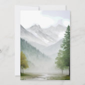Rustic Country Style Mountains & Forest Landscape Kaart (Achterkant)