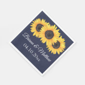 Rustic Country Sunflower Blue Luncheon Napkin Servet (Hoek)