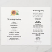 Rustic Country Sunflower Folded Wedding Programs (Achterkant)