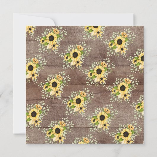 Rustic Country Sunflower Moving Announding Kaart (Achterkant)