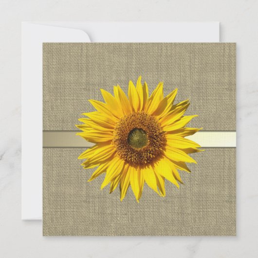 Rustic Country Sunflower Vrijgezellenfeest Kaart (Achterkant)