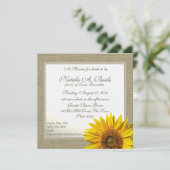 Rustic Country Sunflower Vrijgezellenfeest Kaart (Staand voorkant)