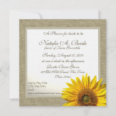 Rustic Country Sunflower Vrijgezellenfeest Kaart (Voorkant)