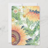 Rustic Country Sunflower Wedding Invitting Kaart (Achterkant)
