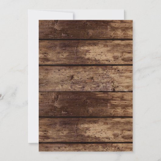 Rustic Country Sunflower Wedding Kaart (Achterkant)