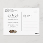 Rustic Country Sunflower Wedding Save the Date Briefkaart (Achterkant)