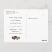 Rustic Country Sunflower Wedding Save the Date Briefkaart (Achterkant)