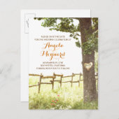 Rustic Country Tree Save the Date briefkaart (Voorkant / Achterkant)