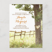 Rustic Country Tree Save the Date briefkaart (Voorkant)