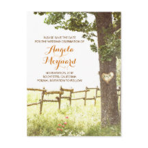 Rustic Country  Tree Save the Date briefkaart