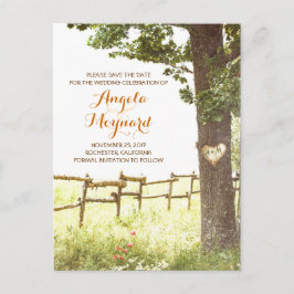 Rustic Country  Tree Save the Date briefkaart