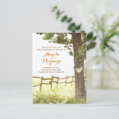 Rustic Country Tree Save the Date briefkaart (Staand voorkant)