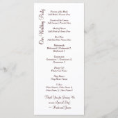 Rustic Country Twine Heart Wedding Programs Programmakaart (Achterkant)