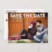 Rustic Country Typografie Save the Date Briefkaart (Voorkant / Achterkant)