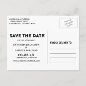 Rustic Country Typografie Save the Date Briefkaart (Achterkant)