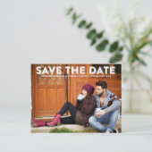 Rustic Country Typografie Save the Date Briefkaart (Staand voorkant)