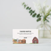 Rustic Country Veggie Luier Raffle Baby shower Informatiekaartje (Staand voorkant)