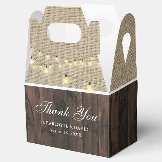 Rustic Country Wedding Bedankt Bedankdoosjes (Geopend)