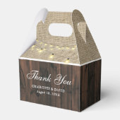 Rustic Country Wedding Bedankt Bedankdoosjes (Voorkant Zijde)
