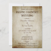 Rustic Country Wedding Distress  Kaart (Voorkant)