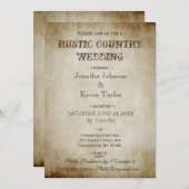 Rustic Country Wedding Distress  Kaart (Voorkant / Achterkant)