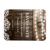Rustic country Wedding Fridge Save the Date Magneet (Horizontaal)