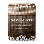 Rustic country Wedding Fridge Save the Date Magneet (Verticaal)