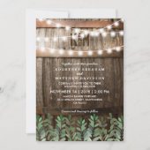 Rustic Country Wedding | Greenery Leaves Kaart (Voorkant)