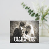 Rustic Country Wedding Hartelijk dank Briefkaart - (Staand voorkant)