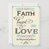 Rustic Country Wedding Invitation Red & Turquoise Kaart (Achterkant)