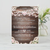 Rustic Country Wedding Kaart (Staand voorkant)