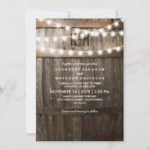 Rustic Country Wedding | Koord van lichten Kaart (Voorkant)