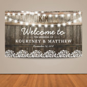 Rustic Country Wedding | Koord van lichten Spandoek