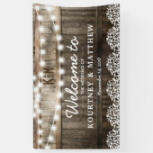 Rustic Country Wedding | Koord van lichten Spandoek (Verticaal)