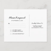 Rustic Country Wedding | Koord van Lights RSVP Uitnodiging Briefkaart (Achterkant)