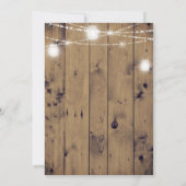 Rustic Country Wedding Mason Jar Lights Sunflower Kaart (Achterkant)