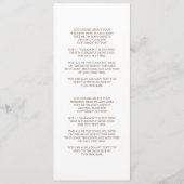 Rustic Country Wedding Programme Programmakaart (Achterkant)